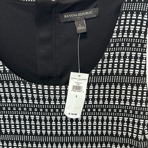 Banana Republic Aztec Fit & Flare Box Pleat Sleeveless Mini Dress L - Picture 2 of 4